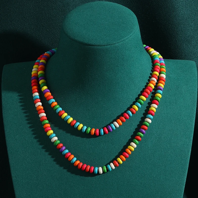 

Vintage Natural Stone Colorful Necklace Beads Antique Gold Plated For Women 2026 New Trends High Quality Luxury Engagement Charm