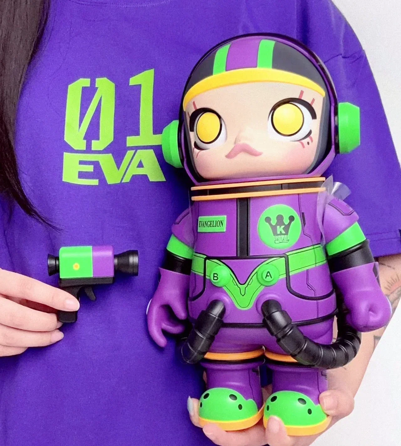 

Purple Eva Mega Space Molly 400% Collection Purple Green Astronaut Molly Figure Limited Edition Collection Art Toy