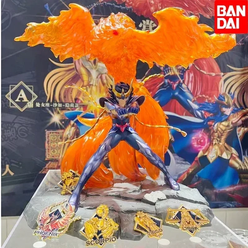 Genuine Bntsh Ichiban Kuji Anime Figure Saint Seiya Virgo Shaka Leo Aiolia Scorpio Milo Pvc Action Figure Collect Decor Gifts