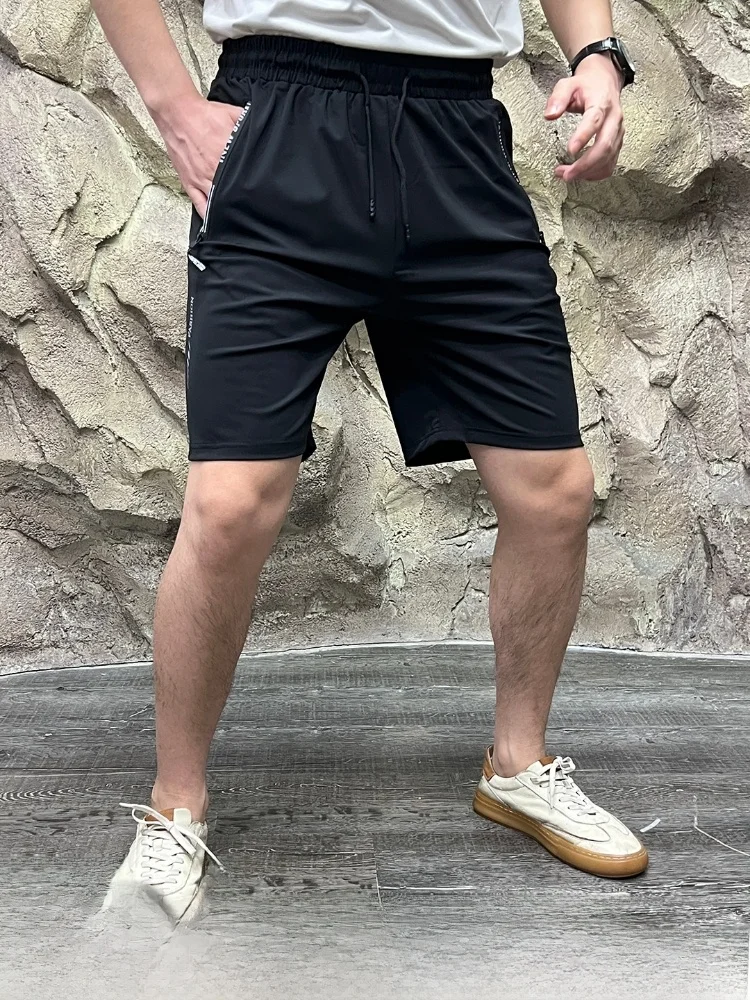 

Outdoor Large Order Ice Silk Qui Dry Breathable High Elastici Sports Function orts Zipper Pred Fabric Casual Pants