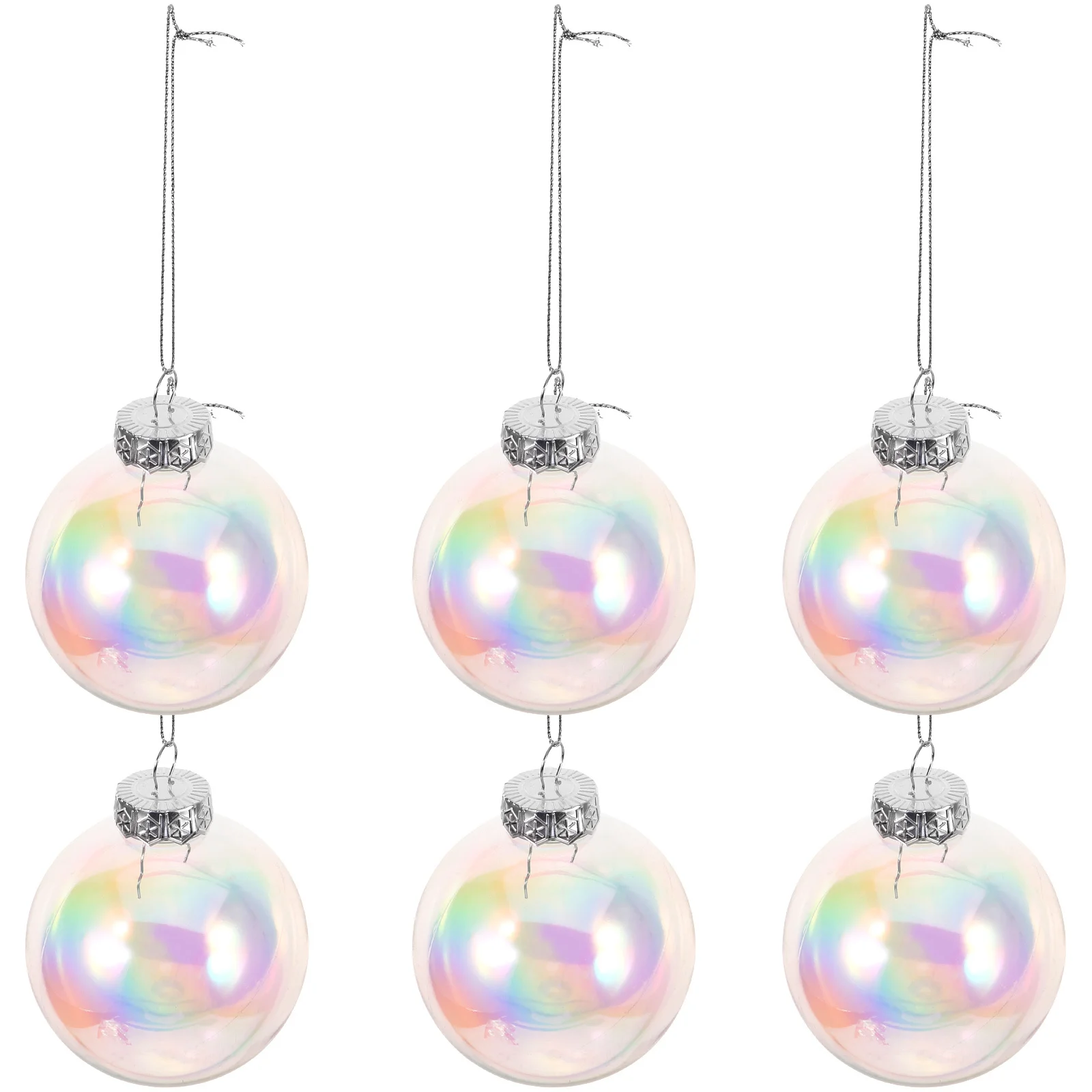 

6Pcs Xmas Ball Hanging Decor 8cm Plastic Christmas Ornament Xmas Tree Decoration Holiday Party Christmas Balls