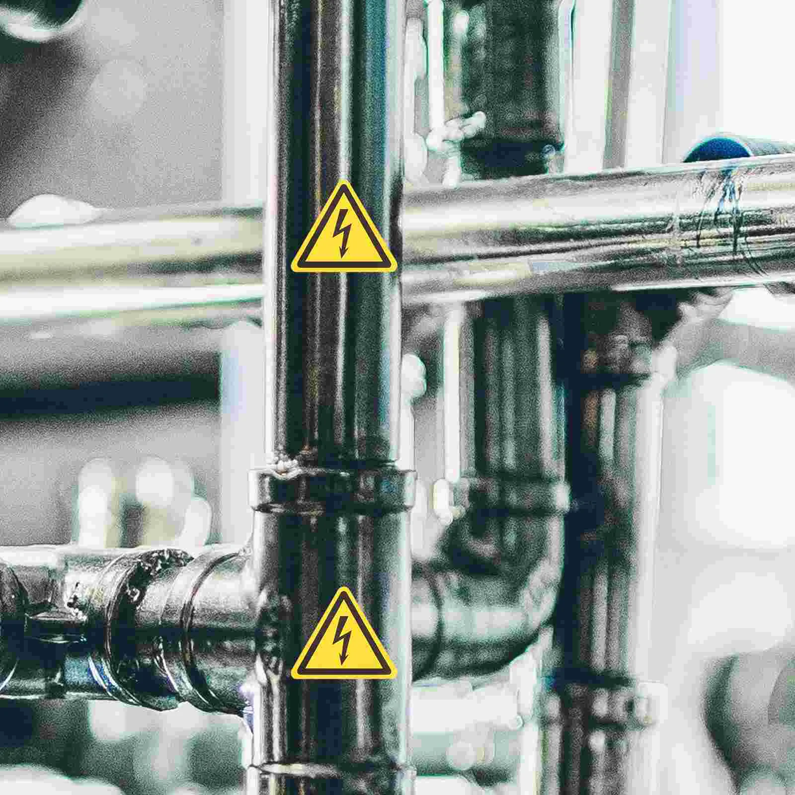 5 قطع ملصقات لتحديد المخاطر الكهربائية علامة الجهد العالي للصدمات التحذيرية تحذير الخطر الأصفر للأطفال