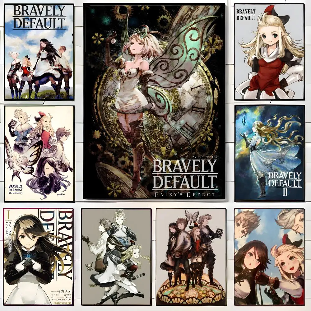 RPG Game Bravely Default Poster Wall Art Print Decorative Mural Home Decor Gift Unframed