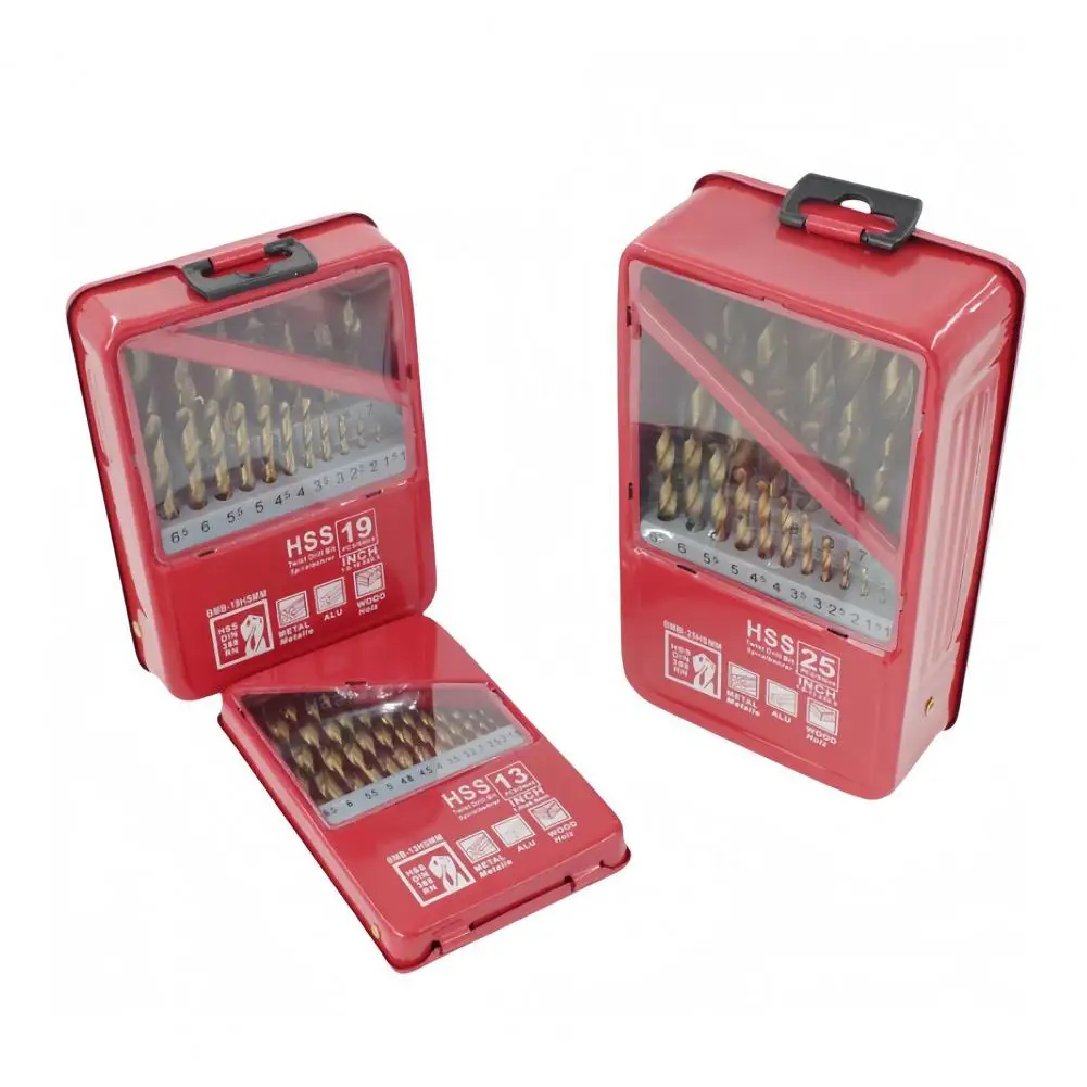 

Набор сверл по металлу Набор сверл для сверхмощных стальных сверл с покрытием для устойчивого к коррозии сверления Широко используемый набор спиральных сверл для быстрого использования