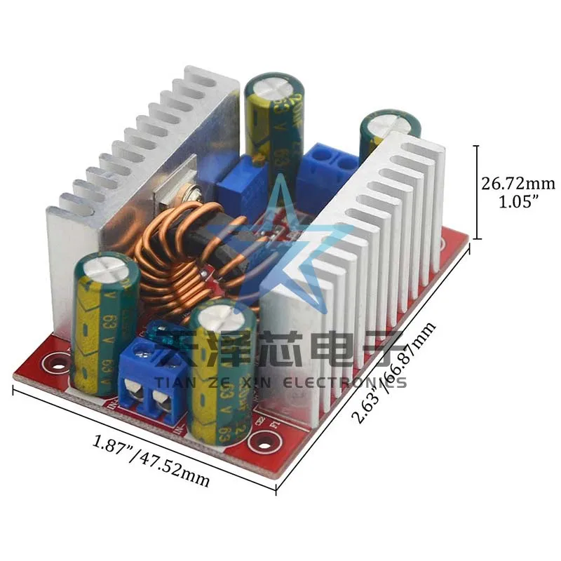 Módulo de potencia de impulso de corriente constante de alta potencia, 400Wdc-Dc, Led Boost Drive, carga de batería de portátil