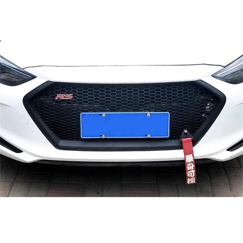 For ABS Front Bumper Honeycomb Grill Hyundai Elantra Splitter Cover Accessories Racing Grills Body Kit 2016-2021 Year