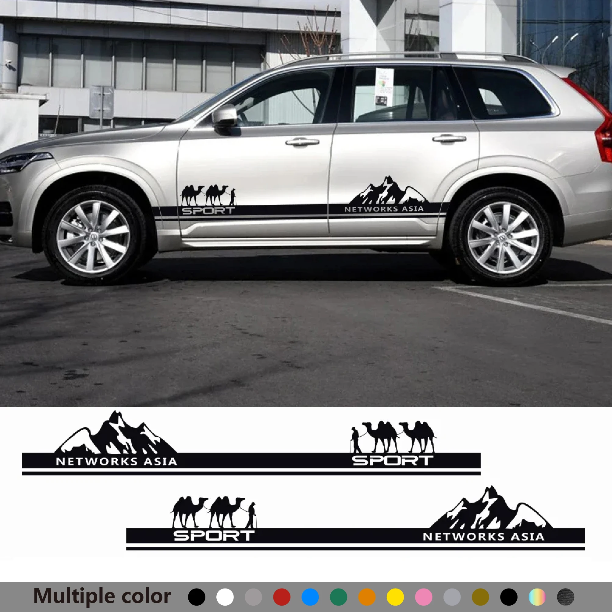 

Car Door Side Stickers Graphics Mountain NETWORKS ASIA Camel Decal For BMW Honda Ford Audi Renault Kia Hyundai Dacia Subaru Fiat