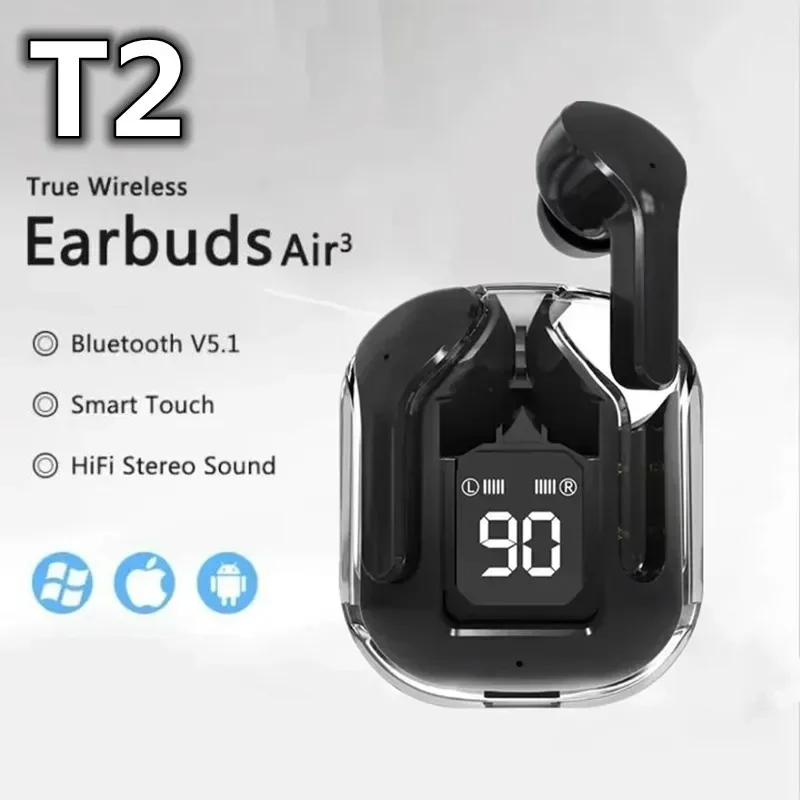 Auriculares inalámbricos Bluetooth T2 Tws, auriculares Bluetooth con pantalla Digital, auriculares con sonido estéreo para todos los teléfonos inteligentes xiaomi Lenovo