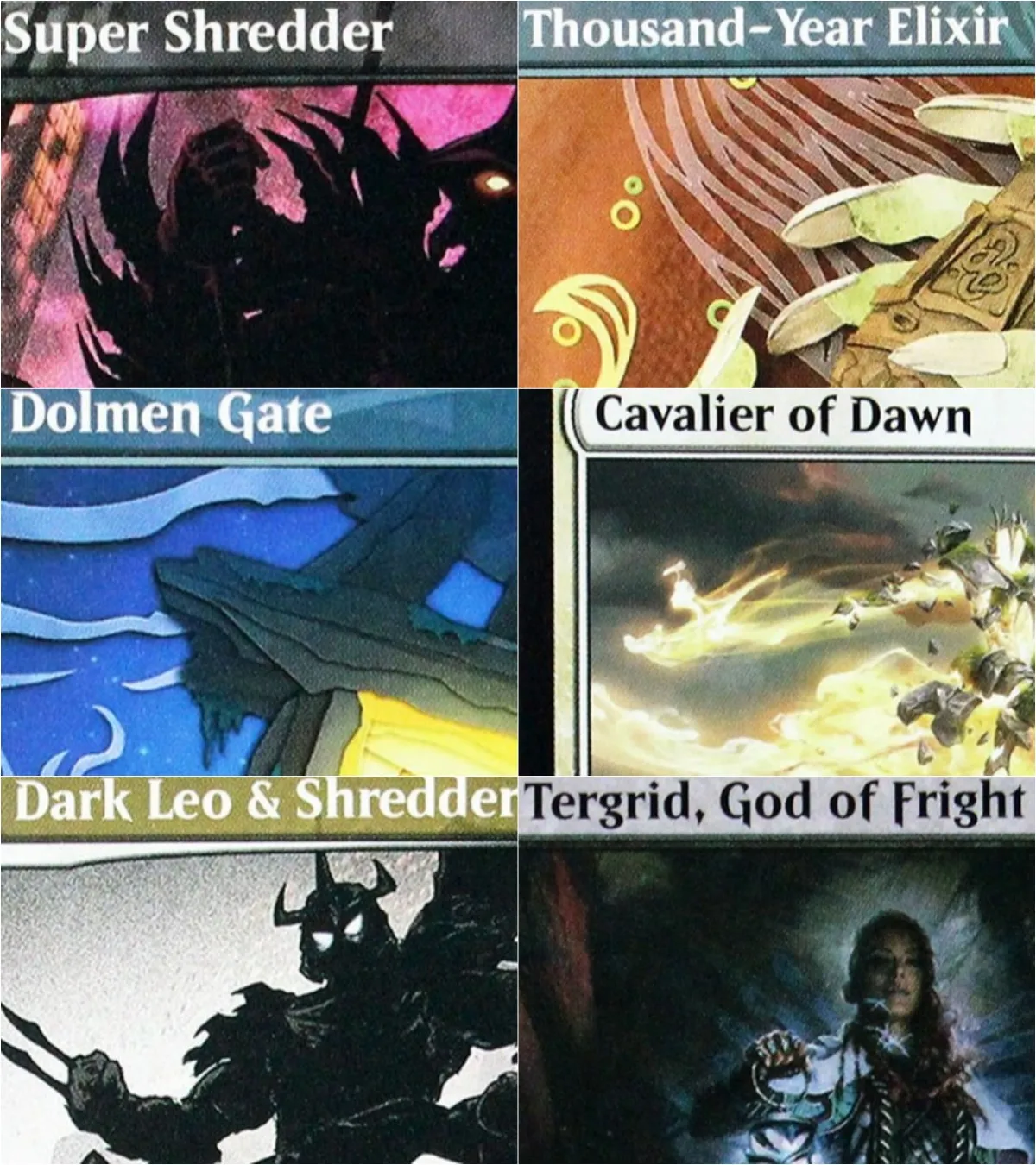 TMT/PZA 'Thousand-Year Elixir/Cavalier of Dawn' TCG Proxy Cards Quality Board Playing Game Trading Cards
