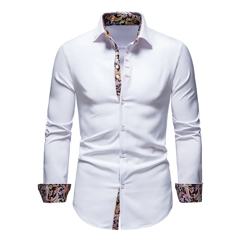 

Men's Shirt with Collar White Shirts Man Long Sleeve Men's Shirts 2023 Mens Polo Shirts for Men Famous Brands