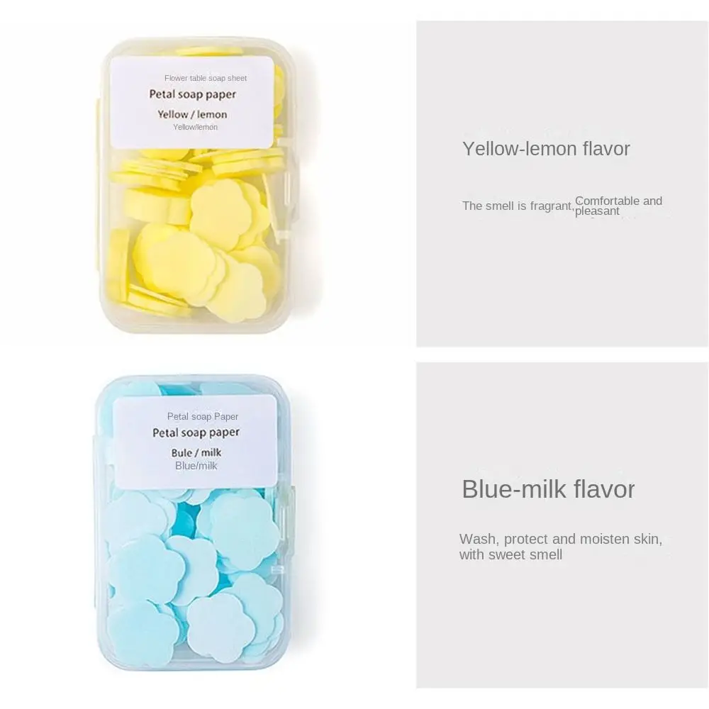 

100 pcs Camping Portable Soap Sheets Cleaning Dissolvable Soap Paper Mini Thin Hand Washing Soap Children