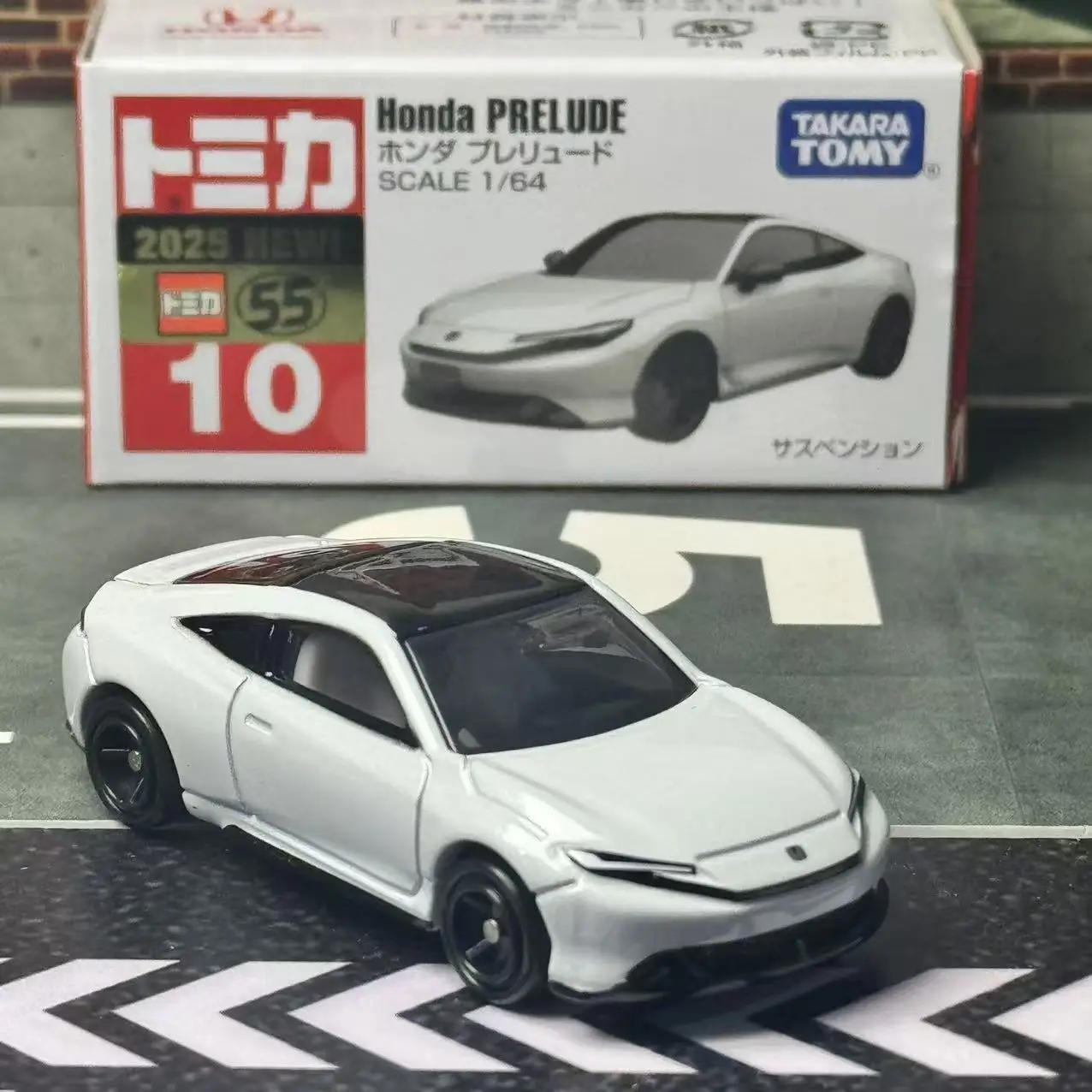 Takara Tomy Tomica no 10 Honda Prelude Casting Liga Estática Carro Veículo Diecast Metal Modo Coleção Exibição Menino Brinquedo Presente