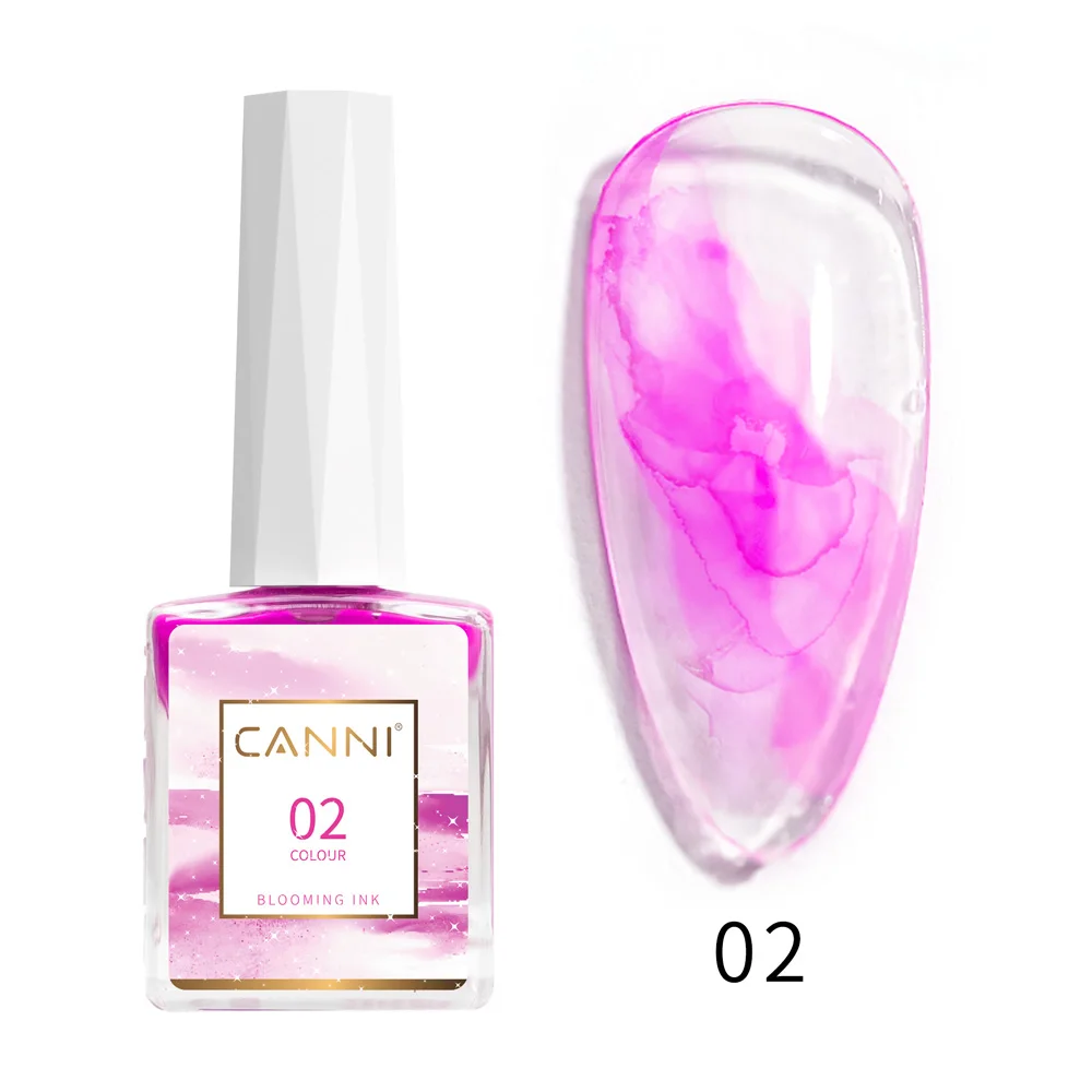 CANNI Aquarell-Nageltinte, 9 ml, Venalisa, blühender Effekt, Nägel, Kunstdesign, natürlicher, lufttrockener Nagelkunst-Lack, Maniküre-Nagelgel – Detail 6