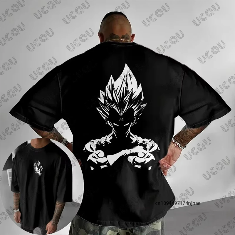 

Dragon Ball Japanese Anime Vegeta Graphic Cotton Men's T Shirt Summer Short Sleeve Sports Tees Cosplay Clothes Casual Unisex Top
