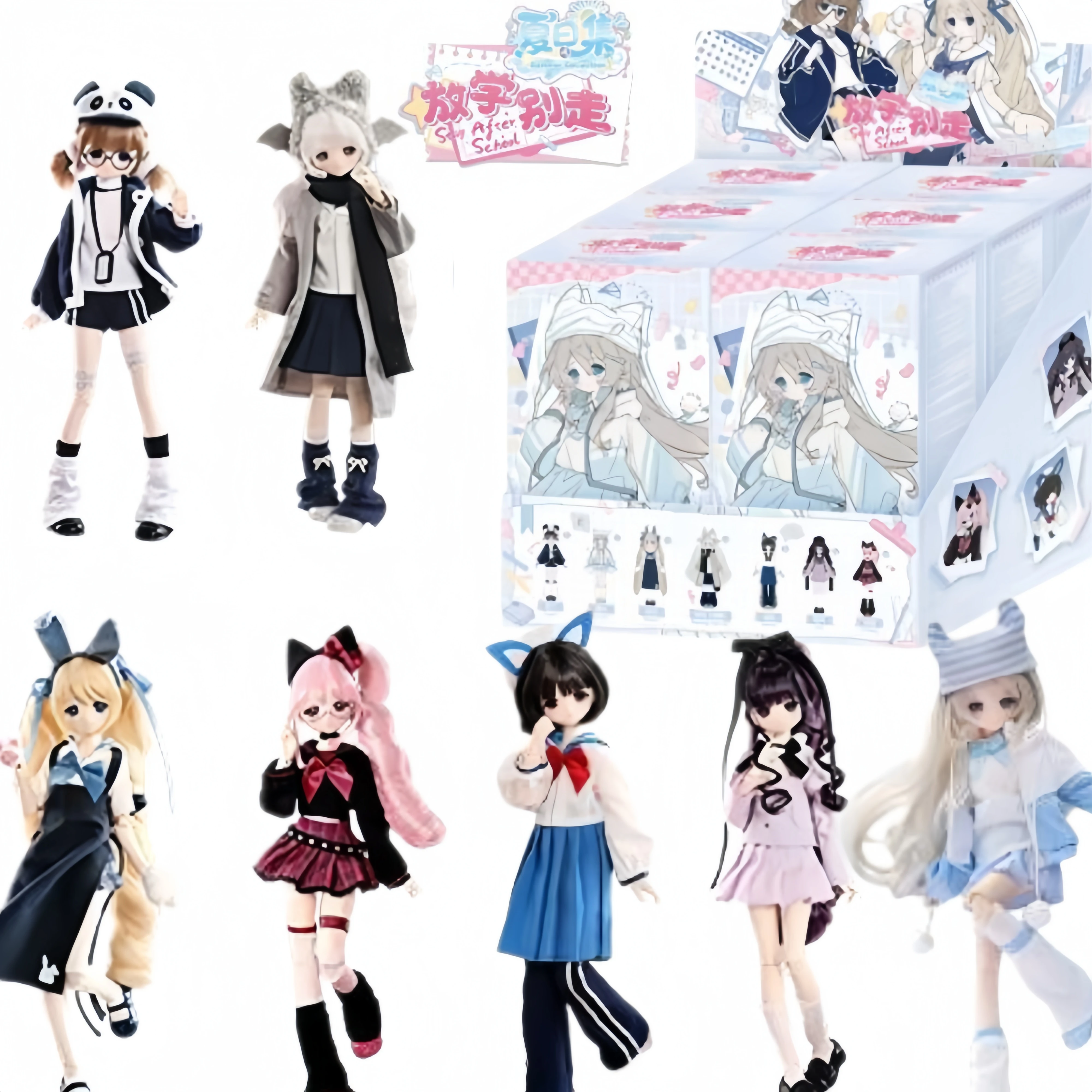 Summer Collection After School Don't Go Series 1/6 Rooted Hair BJD Blind Box Caixa Caja Dolls Mystery Box Gift Desktop Decor