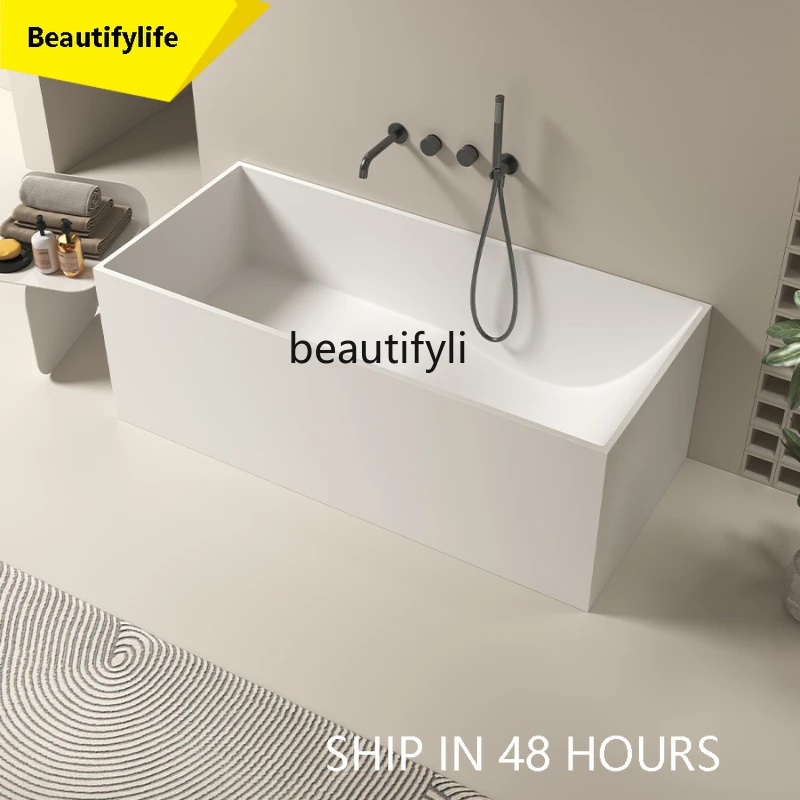 

X188 Independent Small Apartment Home Rectangular Hotel Homestay Stone Artificial Stone Bathtub