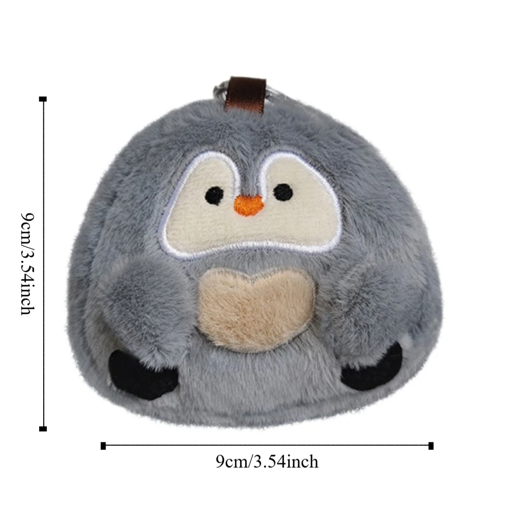 Милый мультяшный пингвин, кошелек для монет, сумка на молнии, очаровательный плюшевый кошелек со шнурком, маленькая сумка-кошелек, подвеска, сумка для хранения мелких предметов, подарок