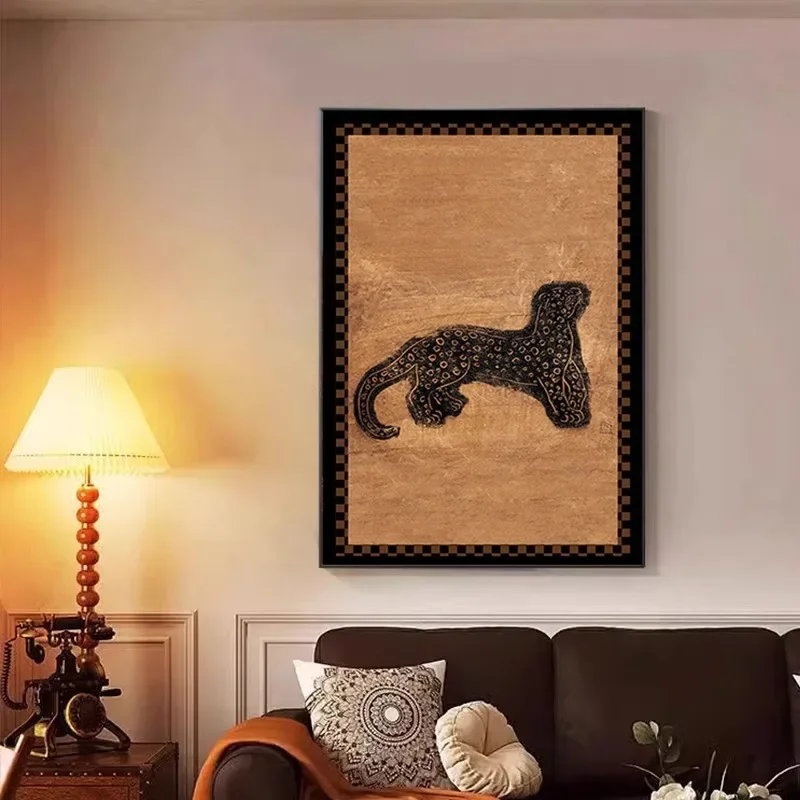 CL medieval style entry entrance hanging painting living room sofa study advanced sense retro decorative