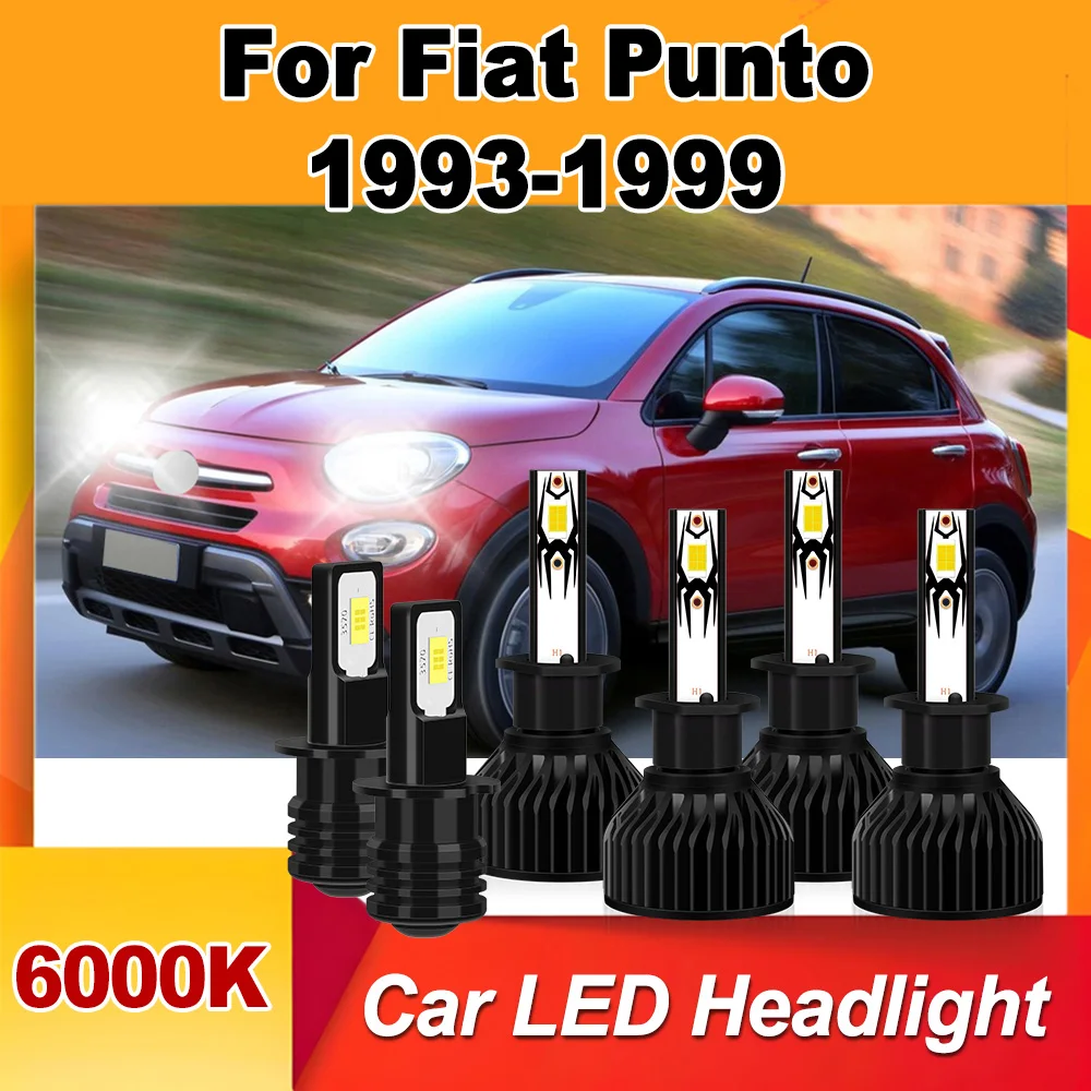 

Canbus High Low Beam Car LED Headlight Plug and Play 6000K White High Power For Fiat Punto 1993 1994 1995 1996 1997 1998 1999