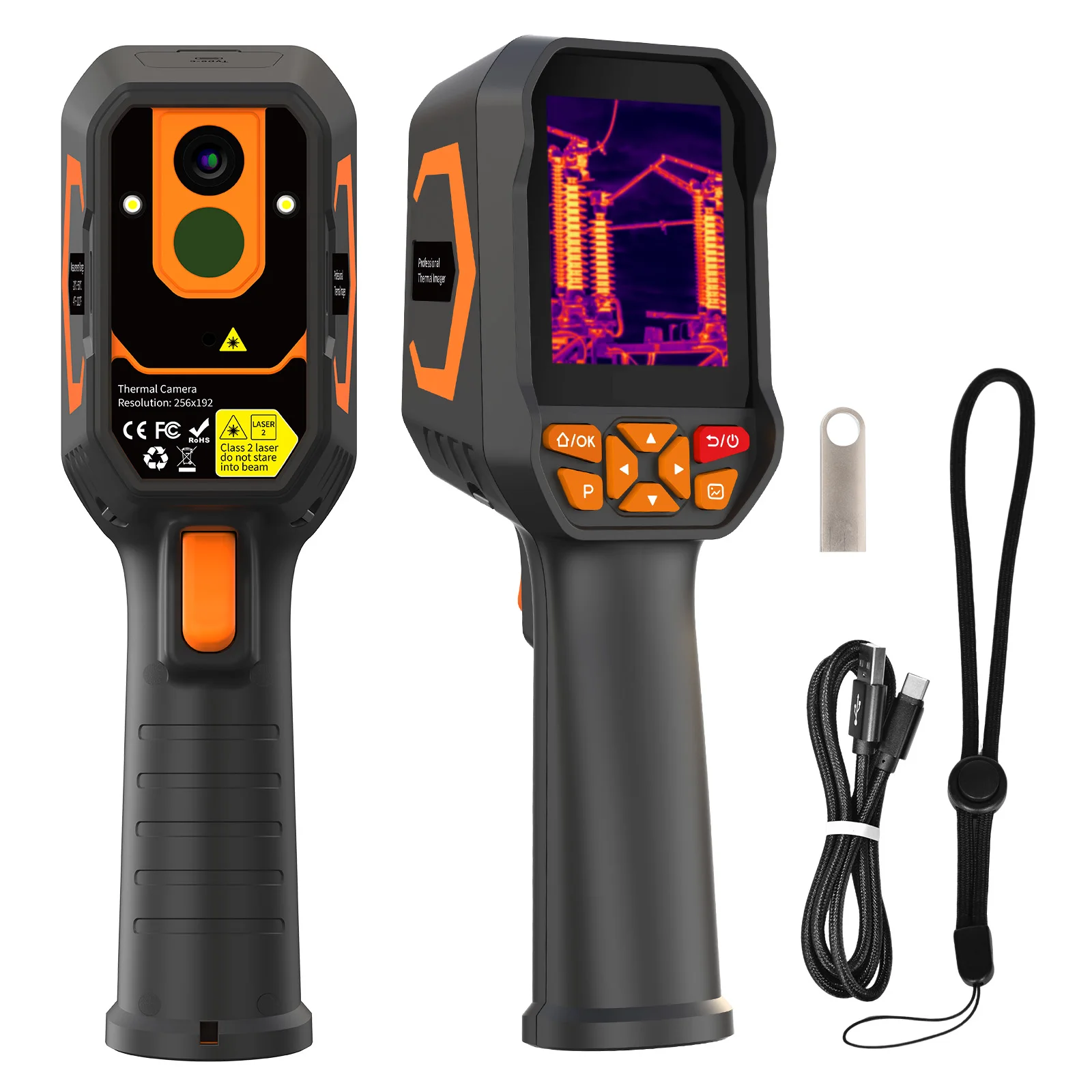 BTMETER Thermal Camera - Infrared Temperature Imager 200,000 Pixels with 256 x 192 IR Resolution 25Hz, 8G Image Storage Measure