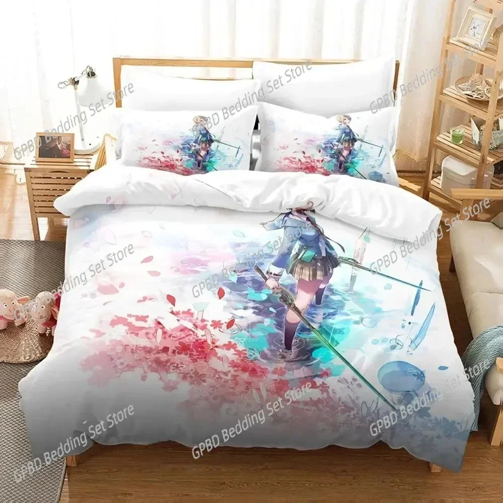 Anime Game Heaven Burns Red Comfortable Duvet Quilt Cover Pillowcase Bedding Set Children Bedroom Decoration Home Textile