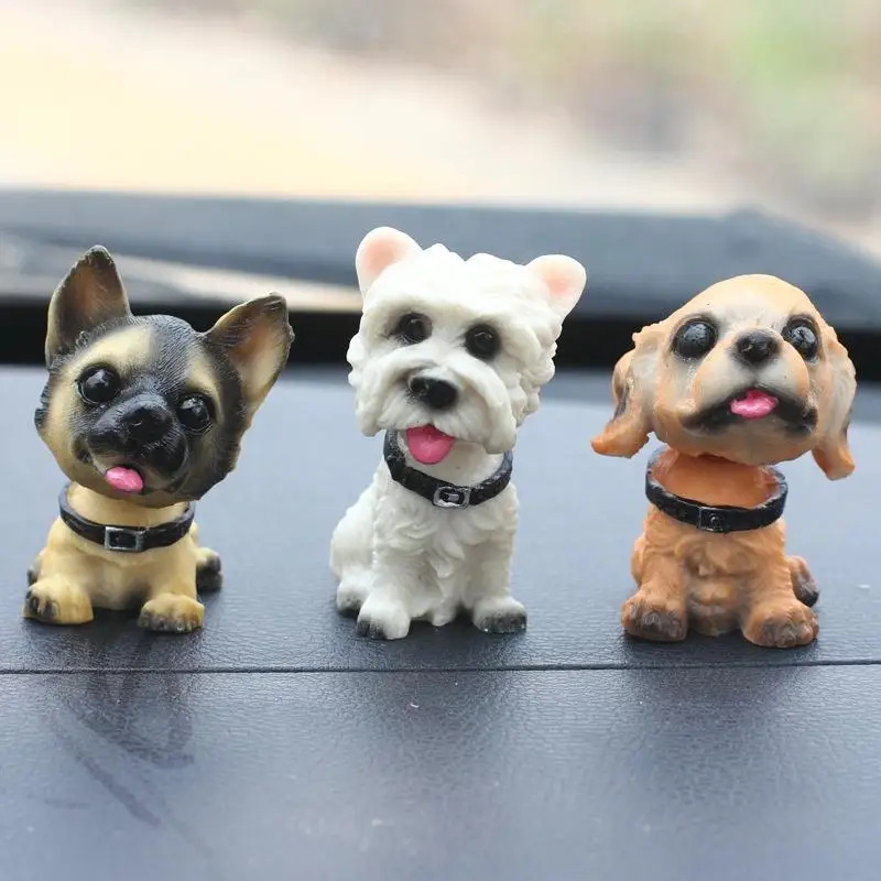 Car Decoration Cute Doll Dog Head