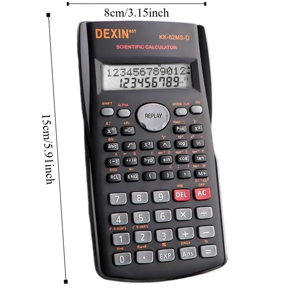 Calculadora científica con pantalla de 12 dígitos, pantalla de 2 líneas, calculadora multifuncional de 240 funciones, operación Simple, pantalla grande