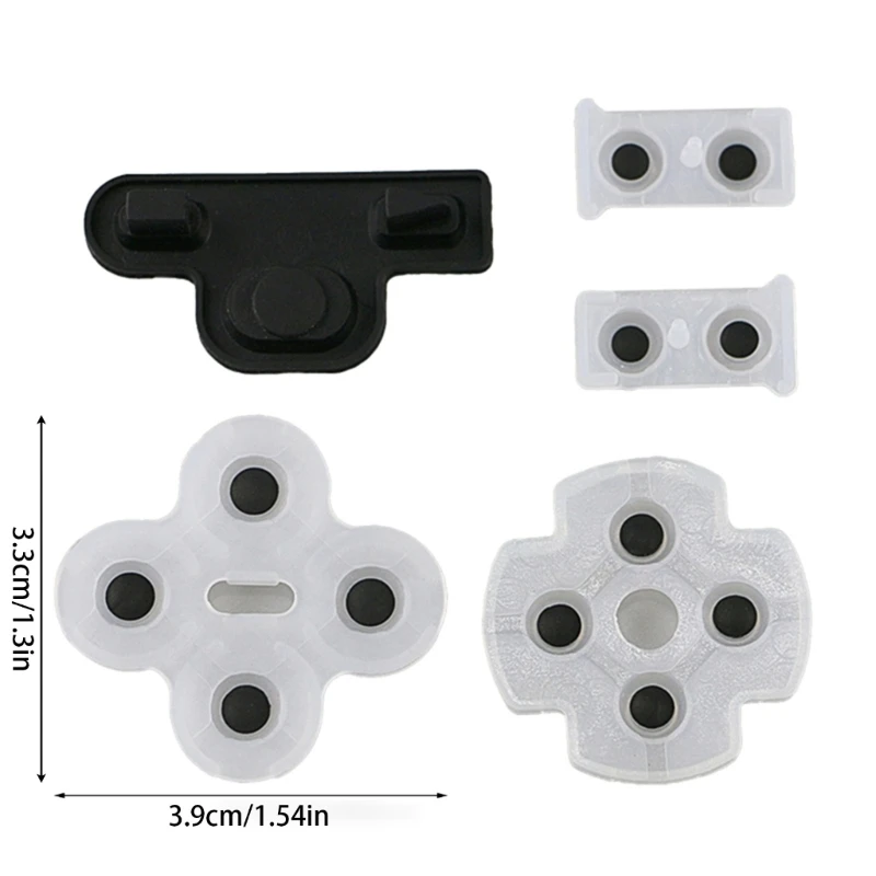 Conductive Rubber Pads Replacement 5Pcs/Set Silicone Keypad Repair for PS3Controller Soft Rubber Button