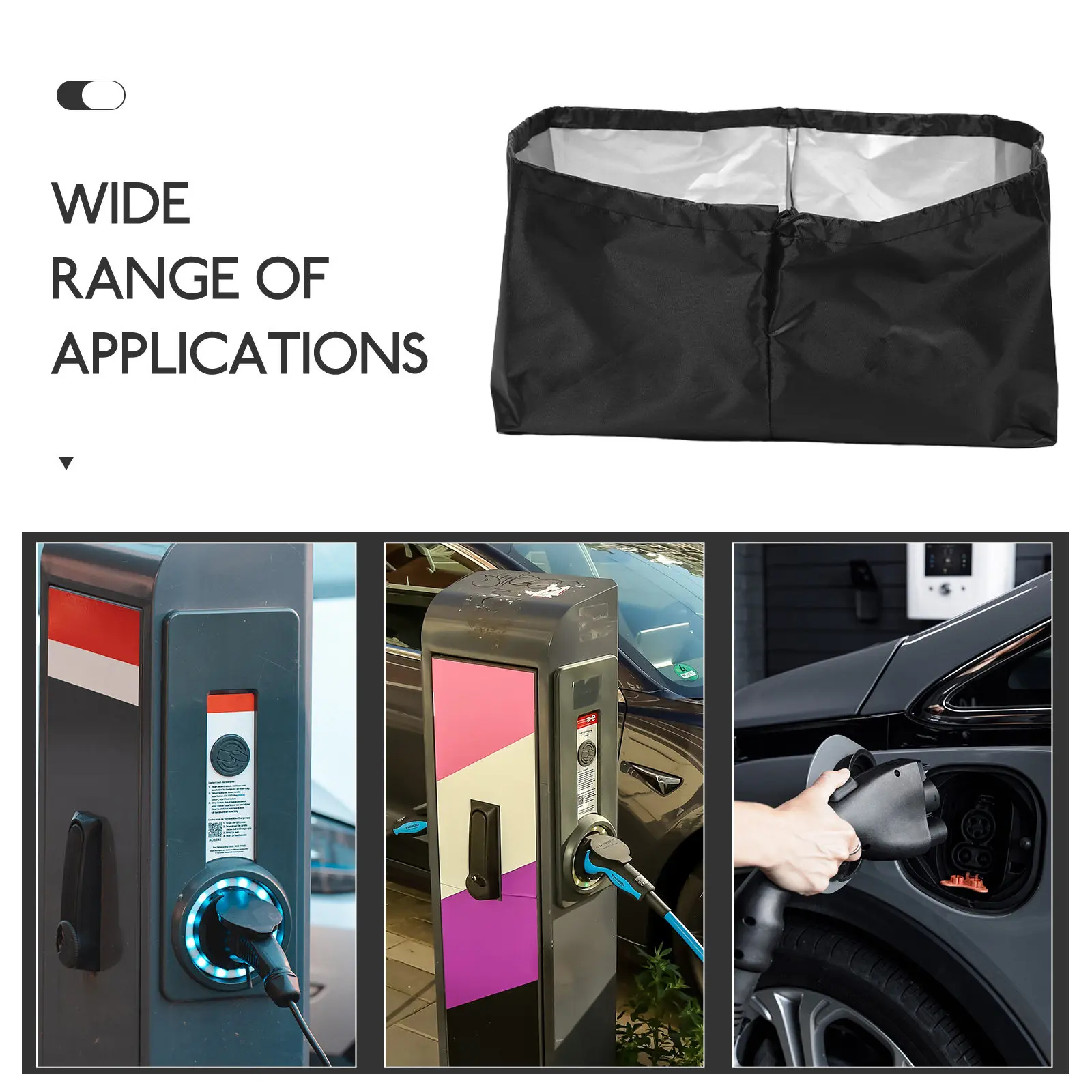 Capa para Veículo Elétrico à Prova d'Água, à Prova de Chuva, à Prova de Sol, à Prova de Poeira, Protetor de Estação de Carregamento Montada na Parede para EV