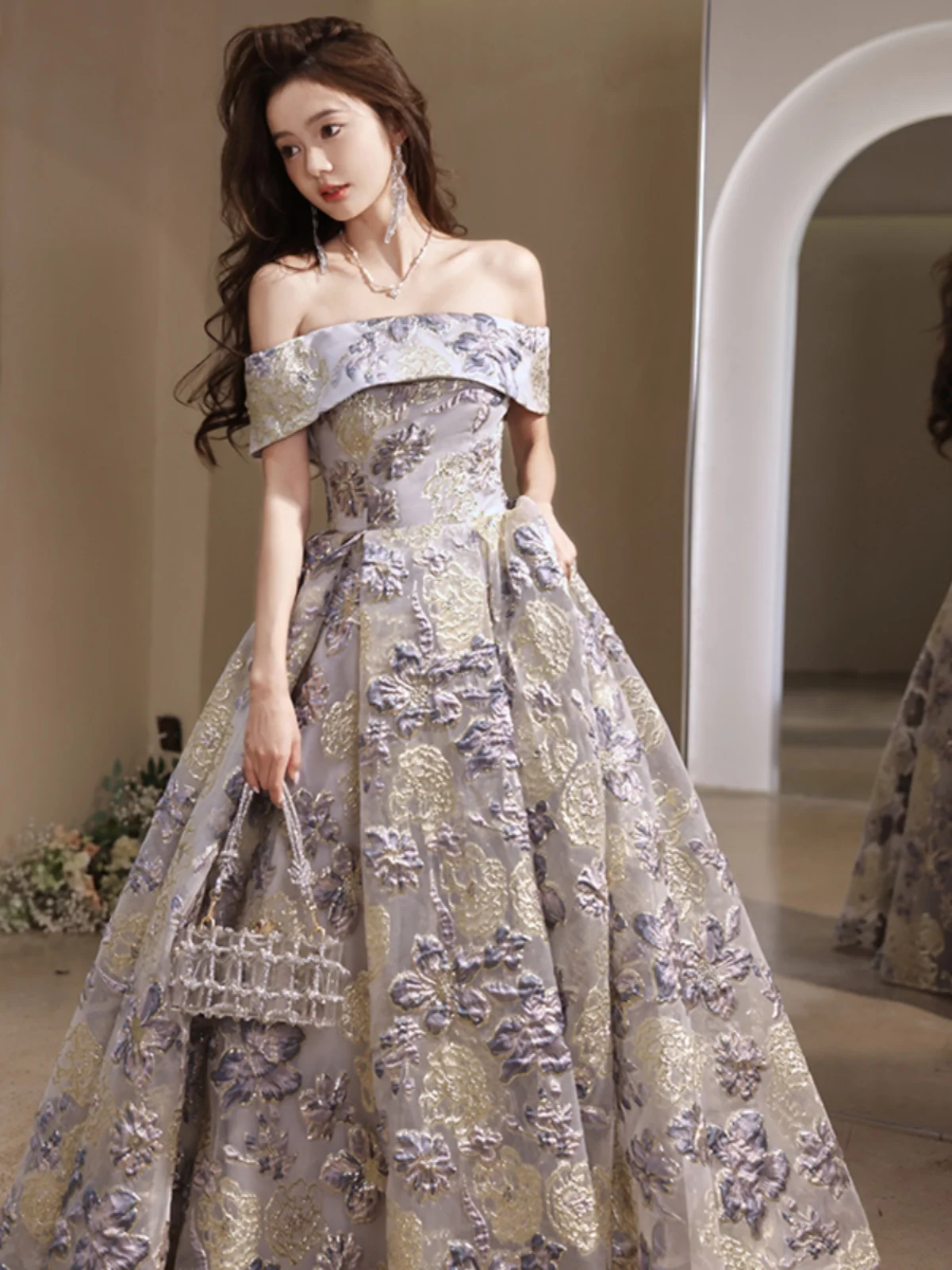 

Ele One-oulder aduation Evening Gown for Women Student Formal High-Quali Long Dr Suitable for Various Ocns