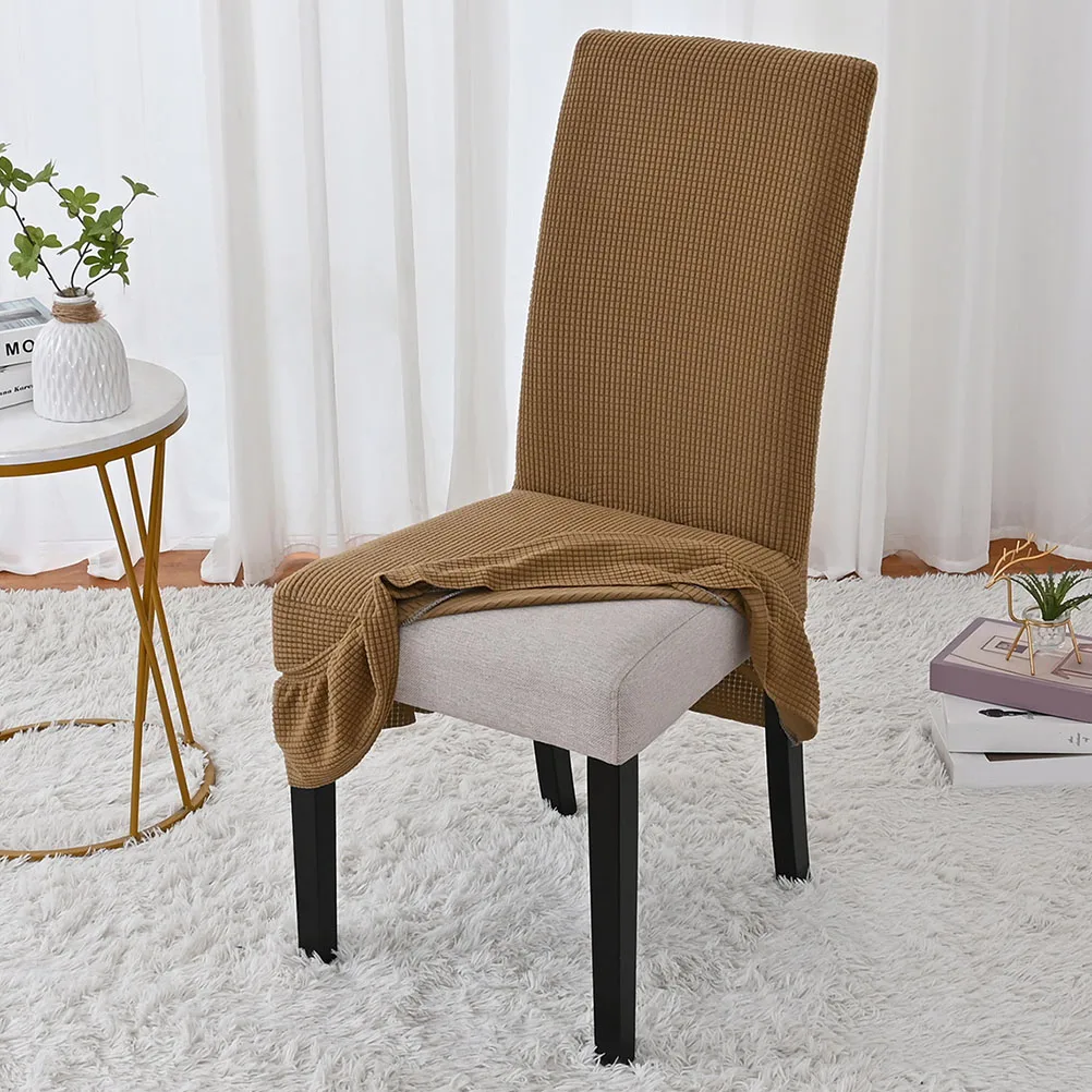 

Dining Chair Decoration Elastic Stretchy Wrinkle Resistant Washable Slipcover With Skirt Chair Protectors Furniture Cover Sofa