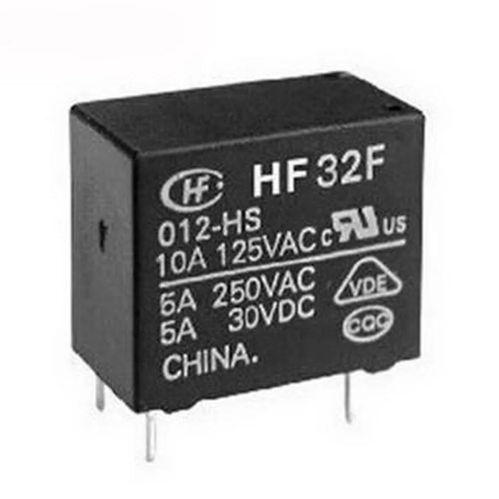 JZC-32F-012-HS3 4Pin Black Relay 5A HF 32F-012-HS3 10Pcs/Lot