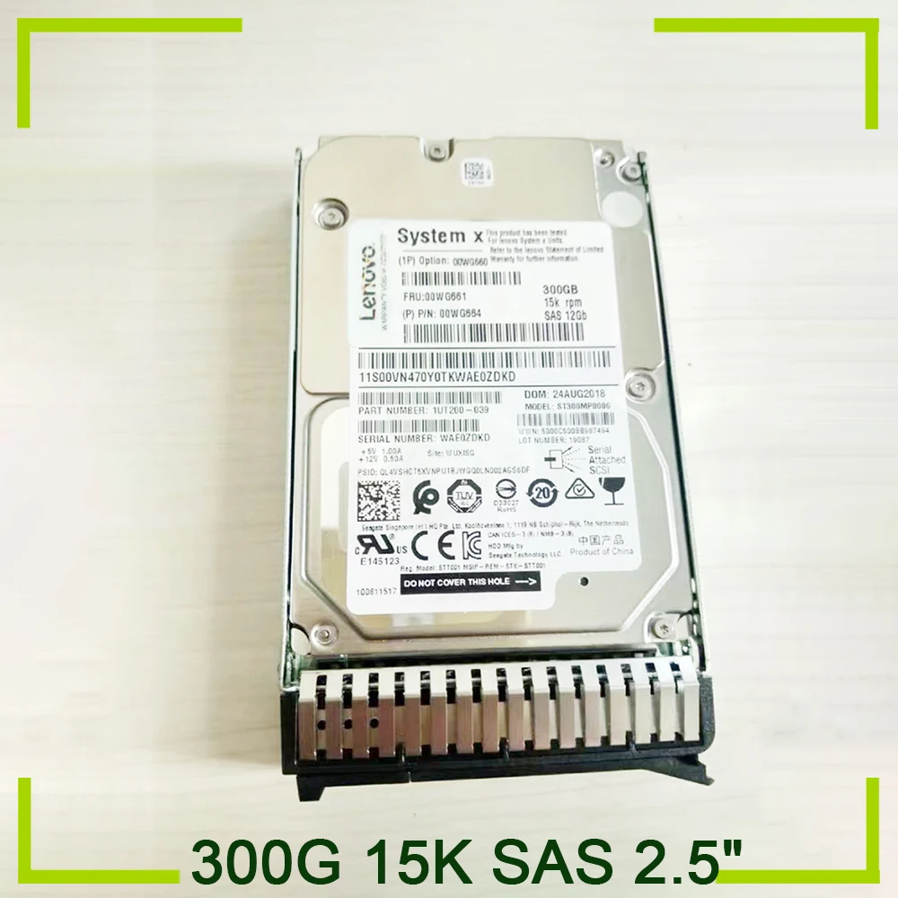 

For IBM Hard Disk 300G 15K SAS 12GB 2.5" X3650M5 X3850X6 00WG660 00WG661