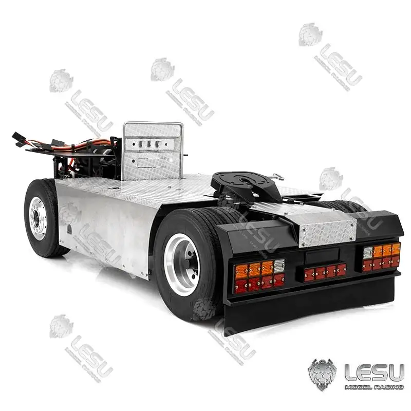 Chassi LESU RC1/14 caminhão brinquedo 4X4 trator quatro airbag suspensão grande viagem modelo de alta configuração