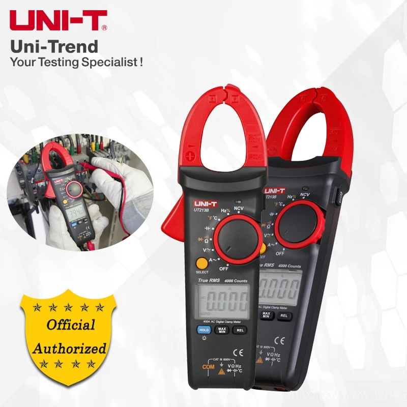

UNI-T UT213 Series 400A Digital Clamp Meters UT213A UT213B UT213C;Jaw size 30mm/Resistance/Capacitance/NCV measurement