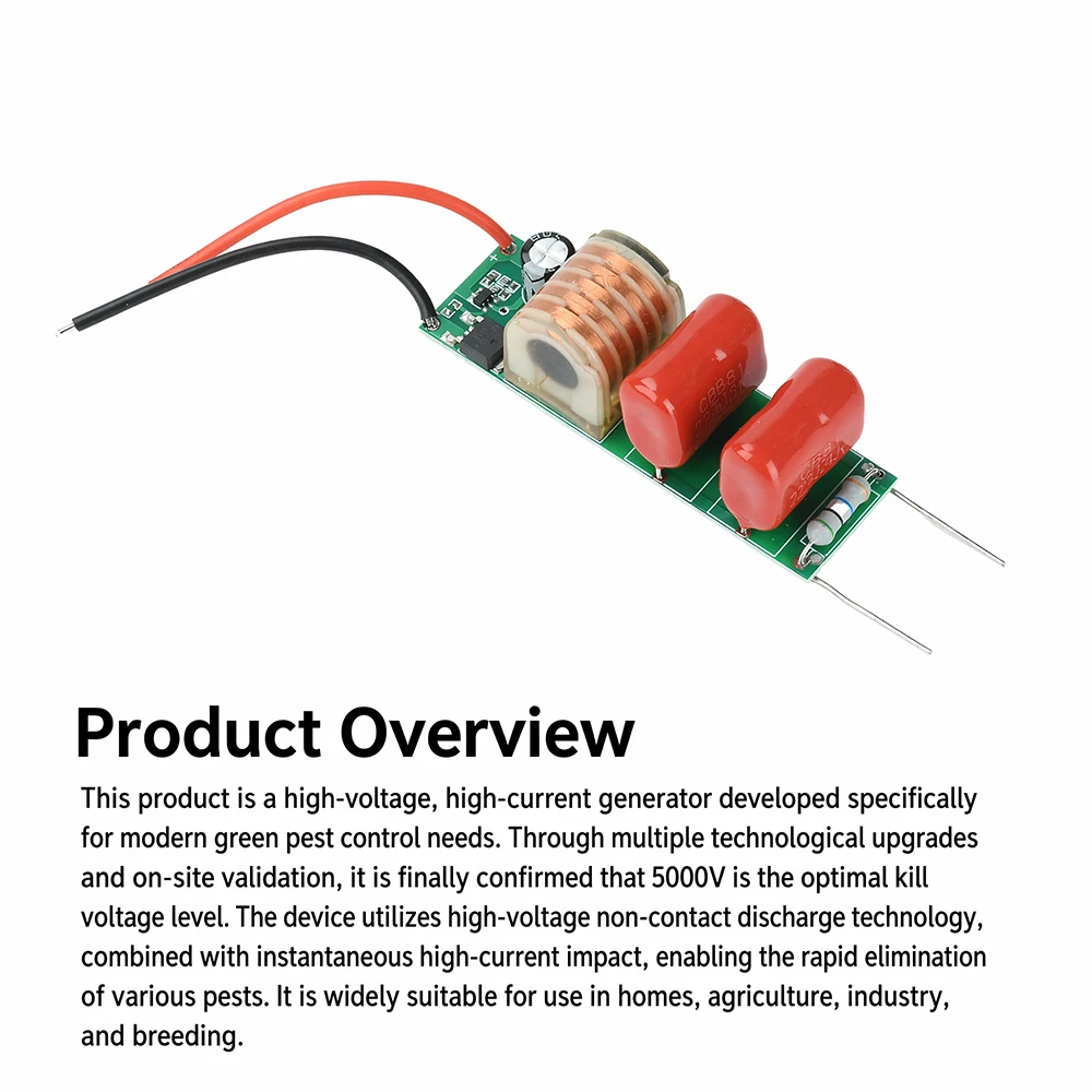 DC 3,7V auf 3KV 5KV Lichtbogen-Pulstransformator 3000V 5000V Hochspannungsgenerator Mückenvernichter DIY-Kit Mini-Boost-Aufwärtswandler – Detail 12