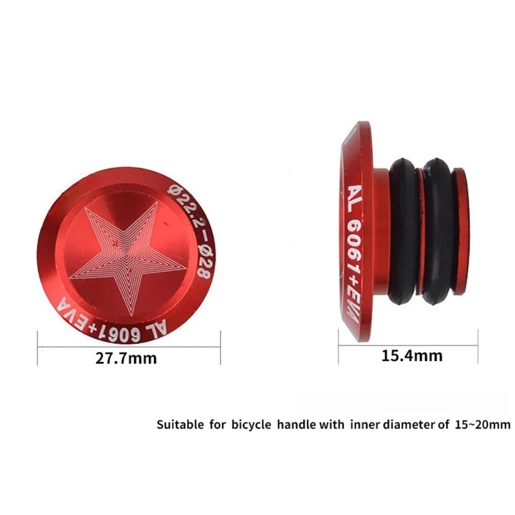 6061 Aluminum Handlebar End Featuring Scratch Resistant Anodized Coating for 15mm 16mm 17mm 18mm 19mm 20mm Handlebar Tubes