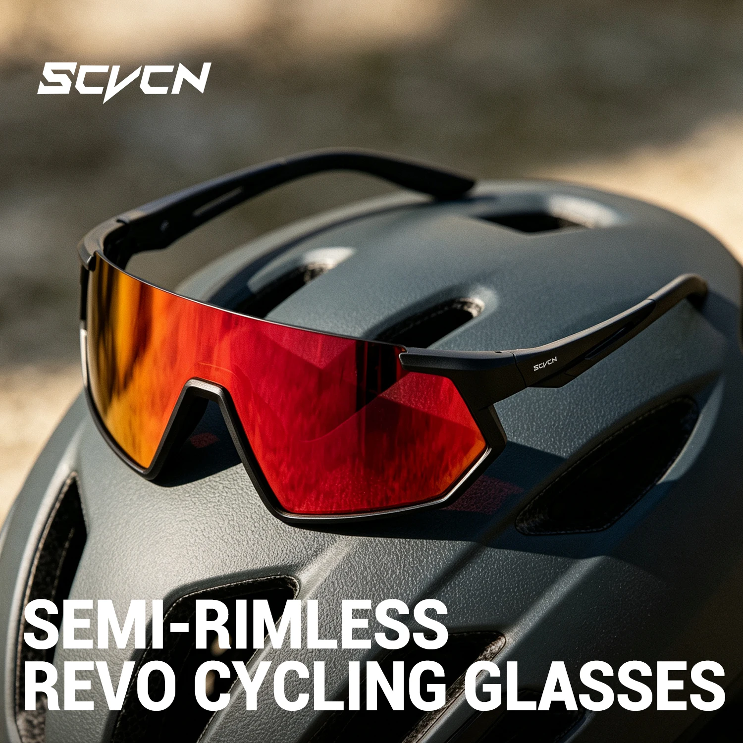 SCVCN New UV400 Outdoor Hiking Sunglasses Stylish Sports Pickleball HD Glasses Men Women Driving Running Cycling MTB Sunglasses
