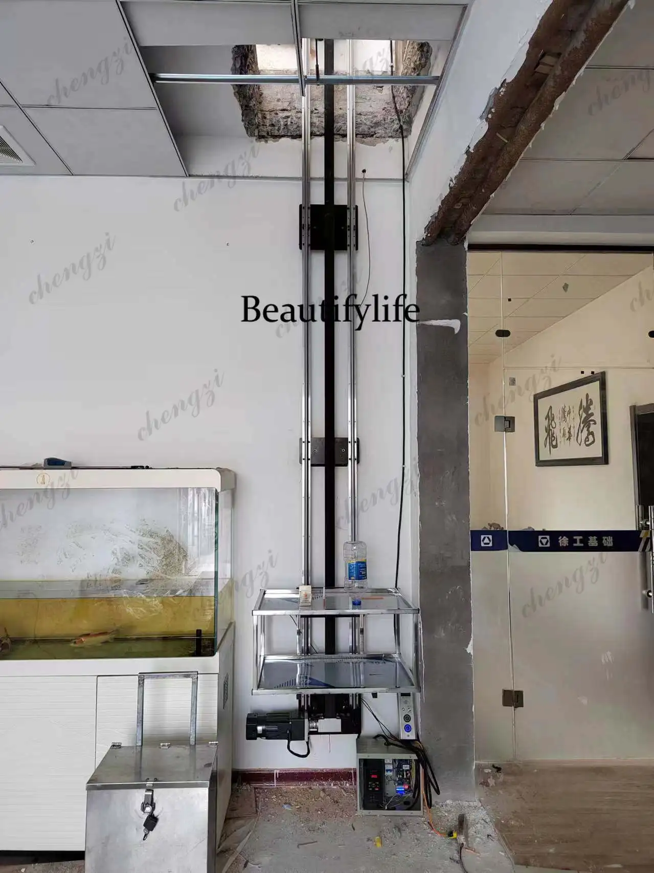 81 Hotel Simple Vegetable Delivery Machine Lift Vegetable Delivery Elevator Single Double Track Intelligent Voice Small