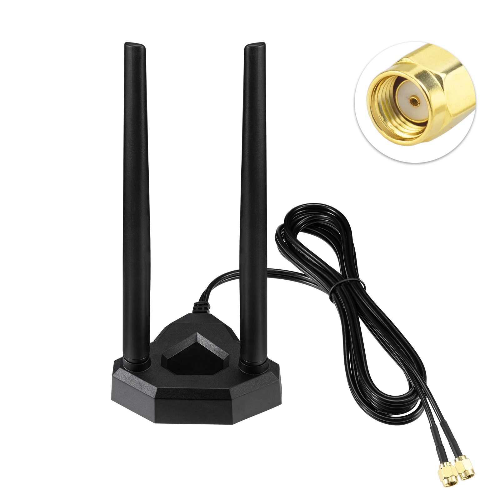 Superbat 4dbi 2.4GHz 5GHz Dual Band RP-SMA Wifi Antenna for PC Desktop PCI PCIe WiFi Bluetooth Card, Monkey King Game Pc