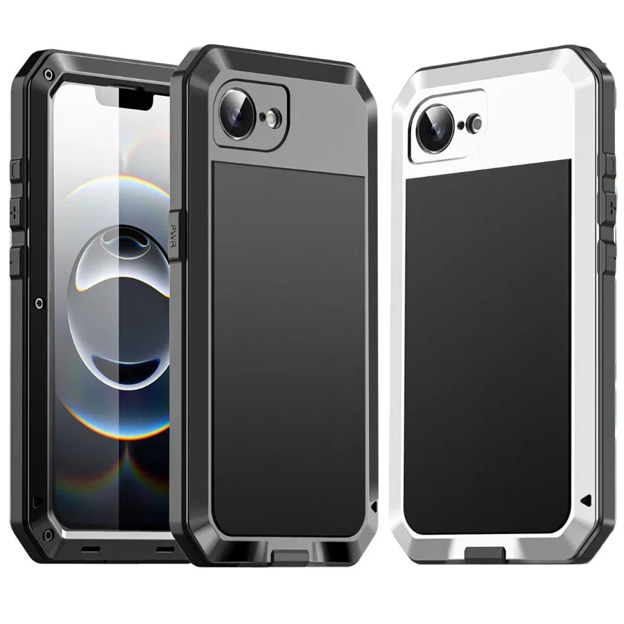 

Solid Doom Tank Armor Metal Case For iPhone 16e 16 Pro Max 16 Plus Military Shockproof Heavy Duty Rugged Tough Phone Cover