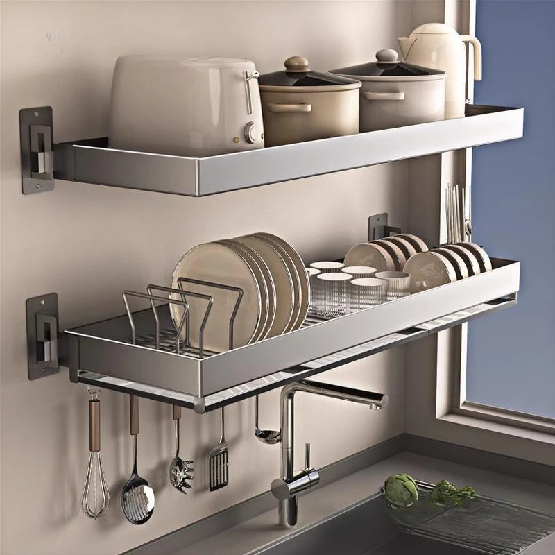 

Bowl Rack Storage Shelf Sink Japanese Kitchen Drain Rack Dishes L Wall Mount