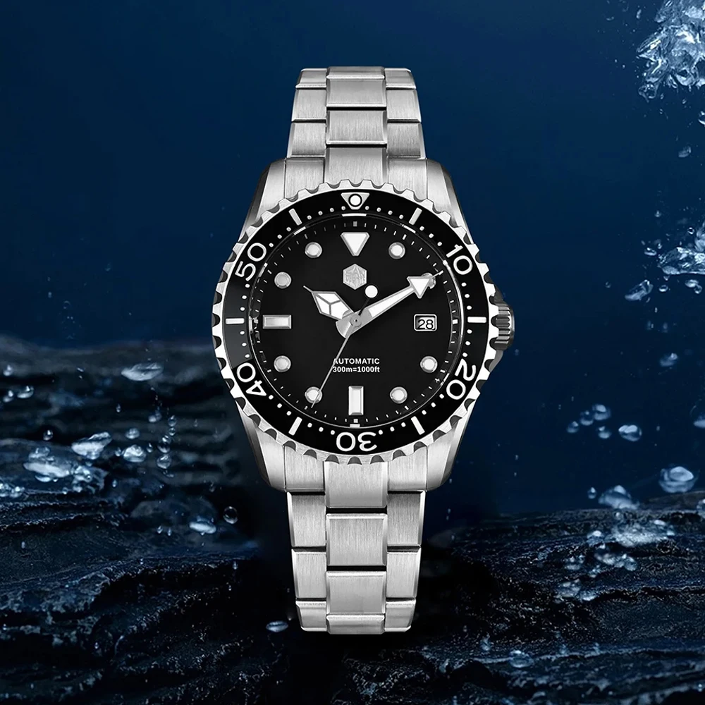 San Martin SN0009 40mm Men Watch Luxury Classic YN55 Automatic Mechanical Diving Watches Sapphire Luminous Waterproof 200m