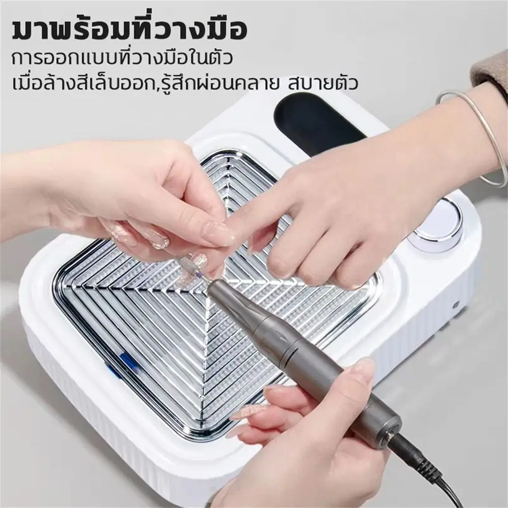 Aspiradora de uñas de 80W, ventilador de alta succión, colector de polvo de uñas de poco ruido, ventilador de filtro extraíble, turbina sin escobillas