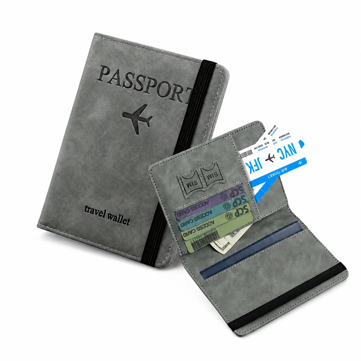 Travel Passport Holder Card Wa - Travel Organizer Men 评论和价格