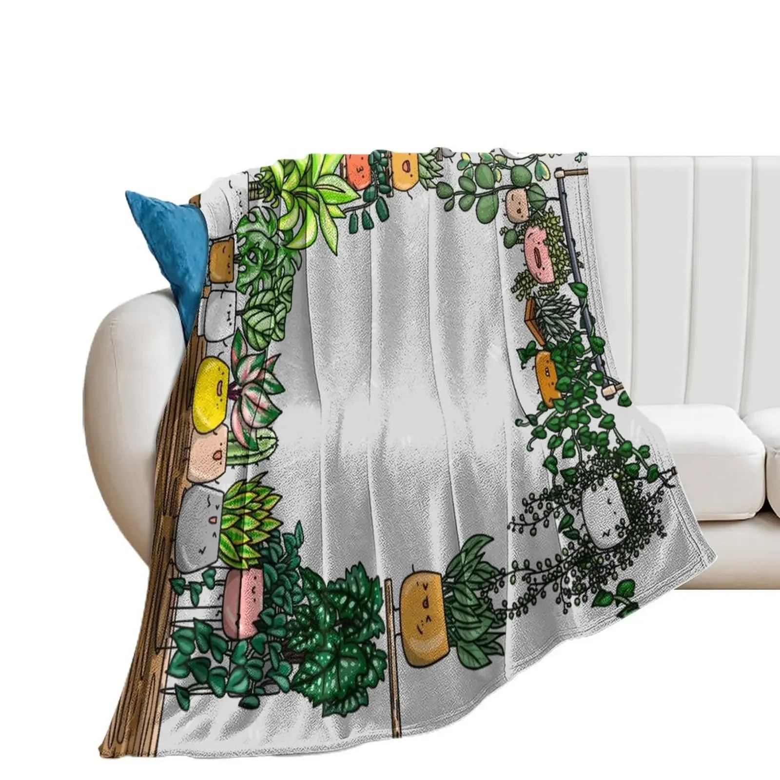 

Plant buddies all around Throw Blanket Decorative Sofas Weighted Polar Blankets For Bed Blankets