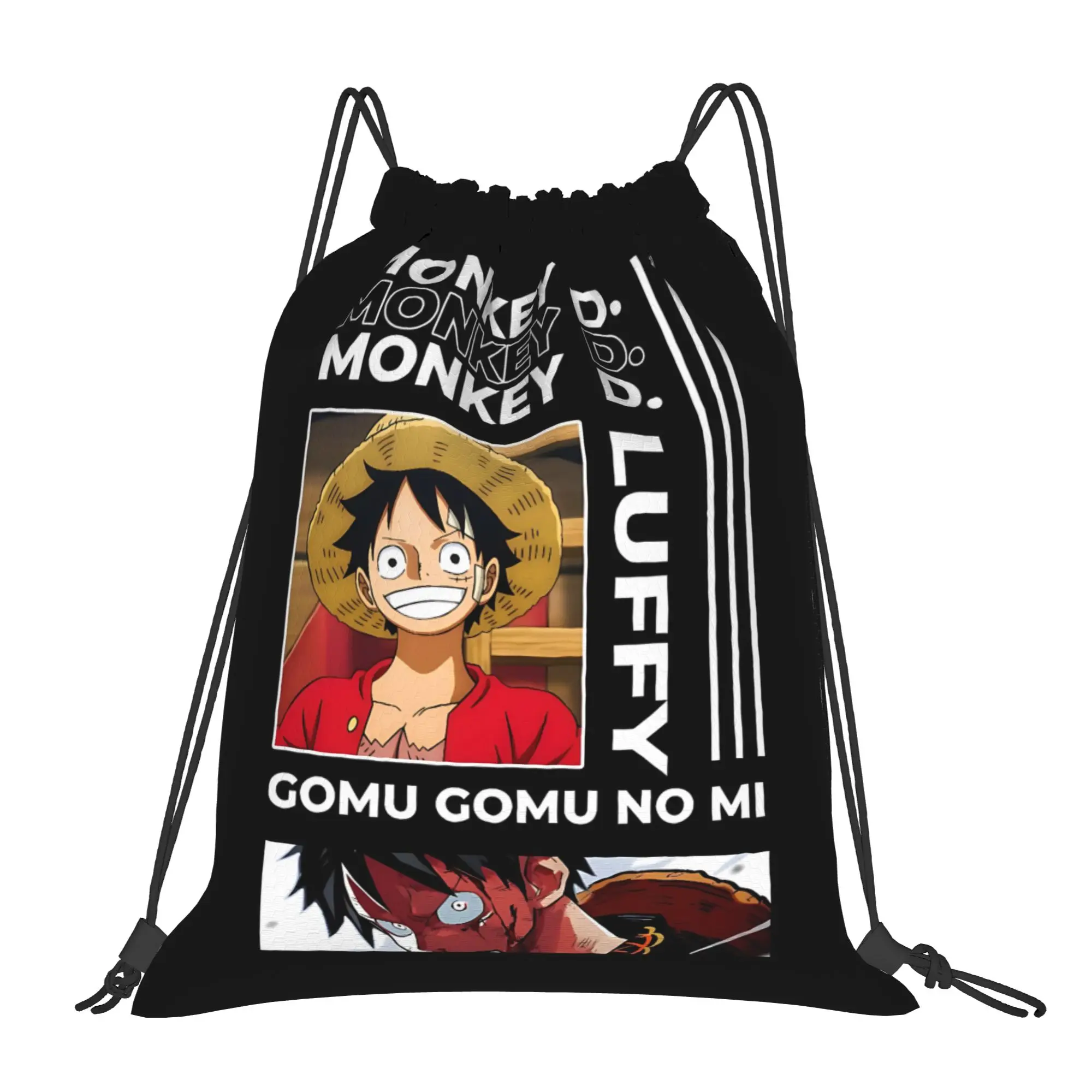 For travel Pouch One Piece Anime Luffy  Kawaii Drawstring Bags Travel Shoe Clothes Storage Multi-function Teen Portable Rucksack