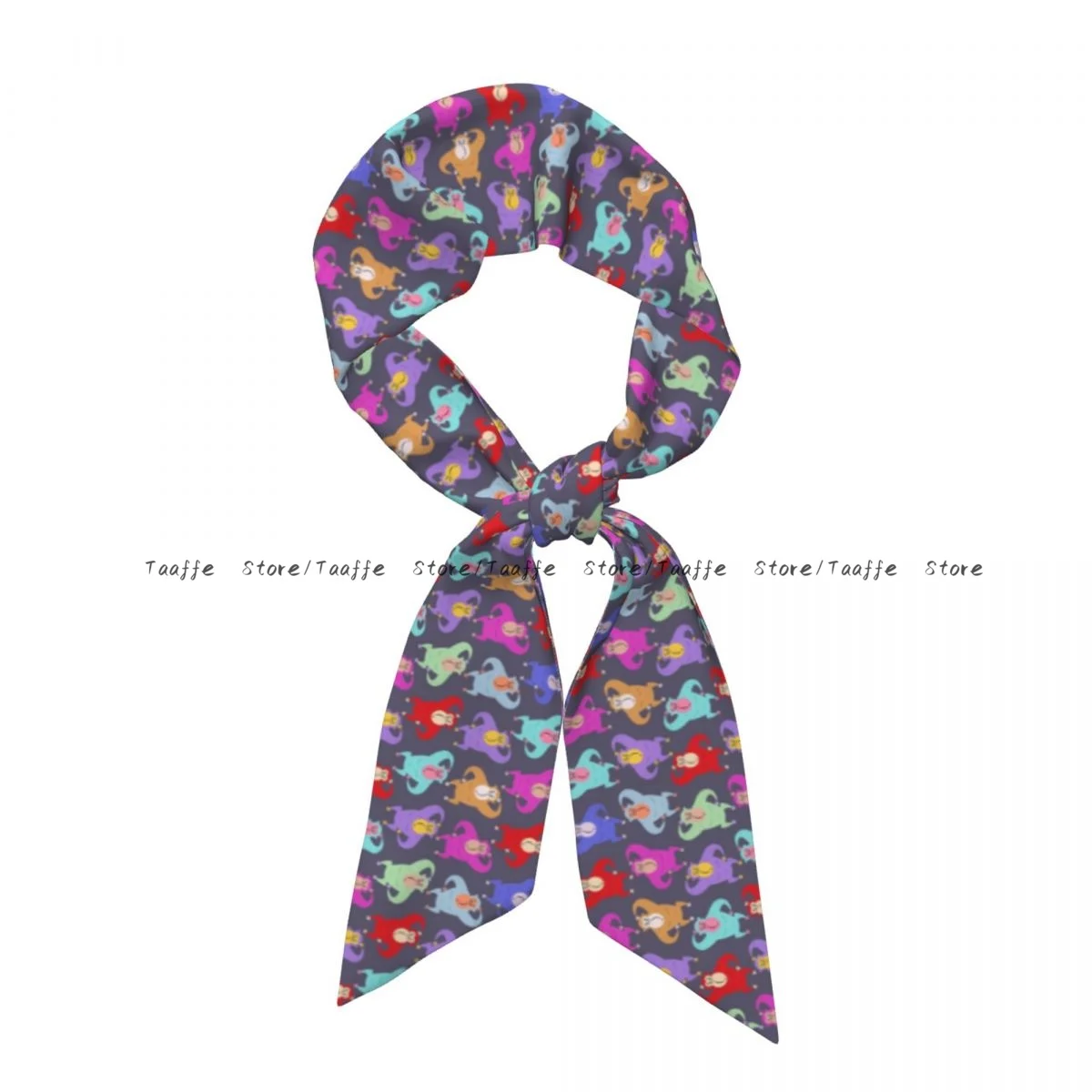 Women Long Skinny Scarf Fake Imitated silk Wrap Monkey Bigfoot Head Neck Hair Tie Band
