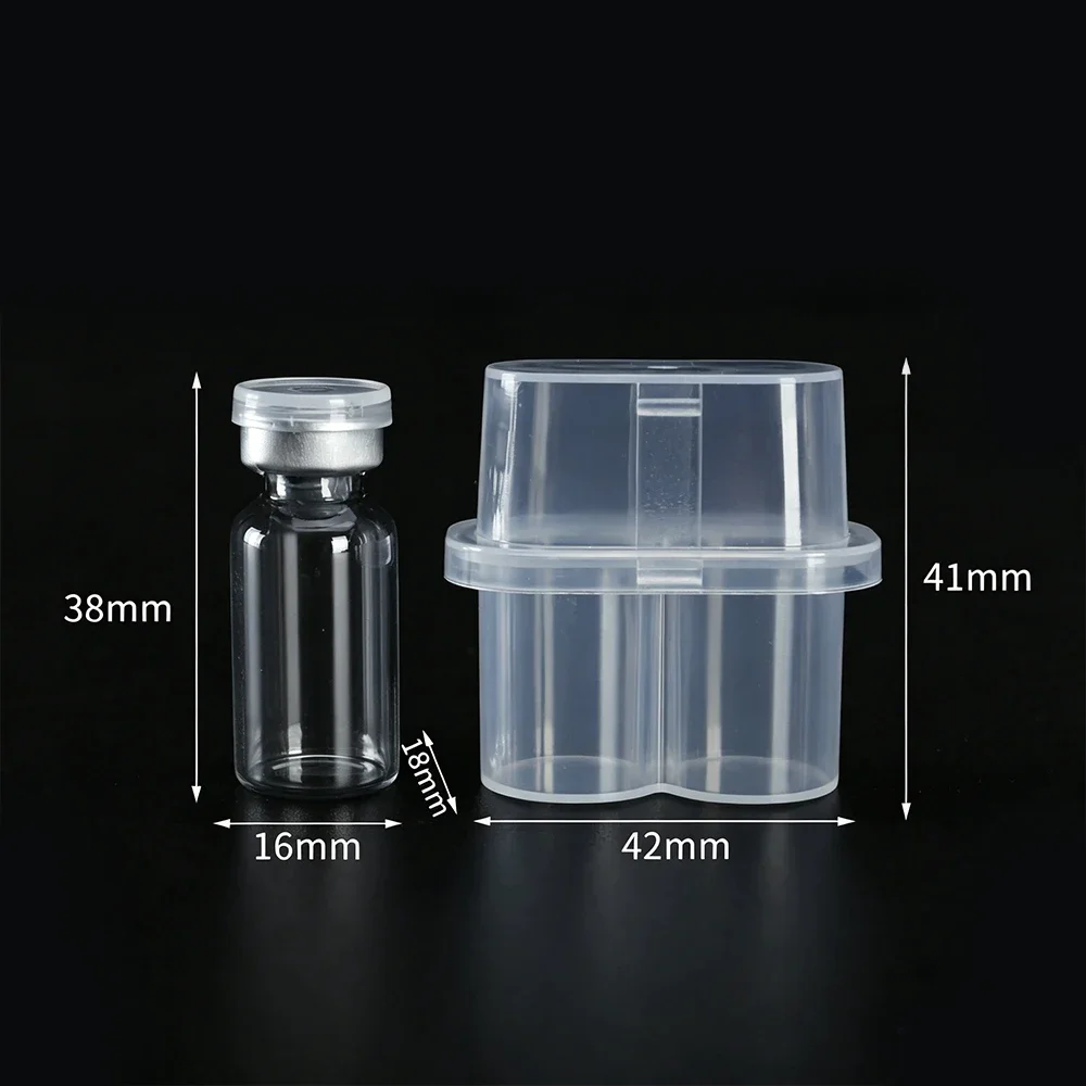 Peptid-Aufbewahrungsbox 2-Fach Penicillin-Fläschchen-Etui für Kühlschrank-Organizer Tragbarer 3ml Glasfläschchen-Mikrotuben-Sicherhalter Boxen – Detail 5