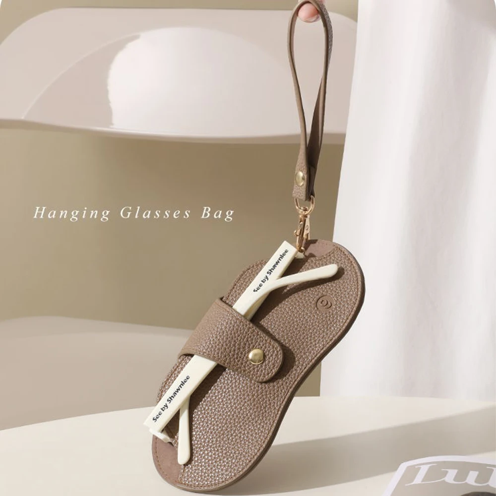 Soft Lychee Pattern Pu Leather Glasses Bag Retro Sunglasses Case Portable Myopia Frame Case Simple Eyeglasses Bag